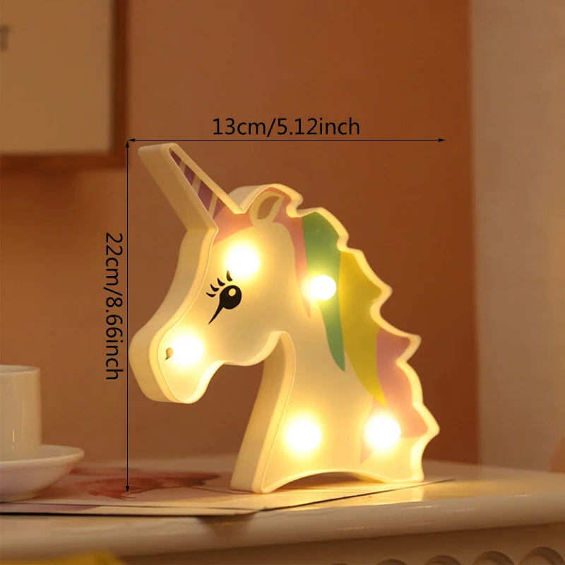unicorn head Прекрасный Альпака Фламинго светильник Единорог 3D ночной Светильник детский подарок игрушка для ребенка детская спальня прикроватный Декор Настольный светильник s - Испускаемый цвет: unicorn head