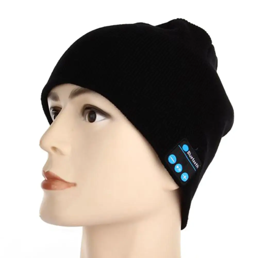 Winter Bluetooth USB Rechargeable Music Headset Warm Knitting Beanie Hat Cap | Аксессуары для одежды