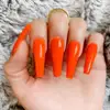 Juego de 24 unidades de Uñas postizas, cobertura completa mate, uñas postizas de Ballet largas con pegamento, Nail Art, manicura francesa ► Foto 3/6