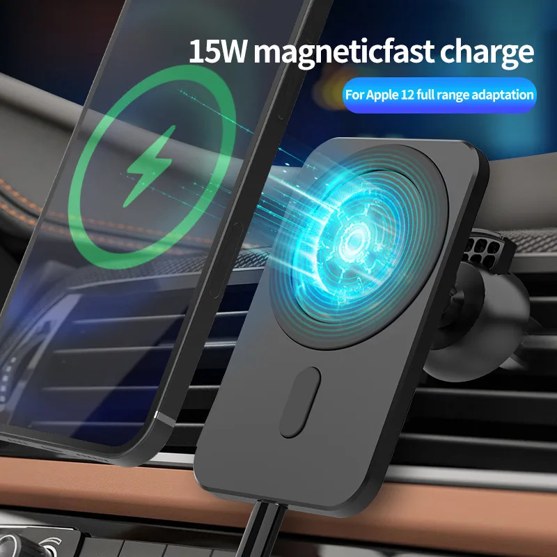 

15w Magnetic Car Wireless Charger For iPhone 12 Pro MAX 12 Mini Qi Fast Charging Mount Air Vent Phone Stand Mag safe Car Holder