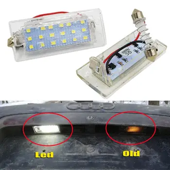 

2Pcs White CANbus LED Number License Plate Light Lamp 18 SMD 3528 For BMW E53 X5 1999-2003 E83 X3 03-10