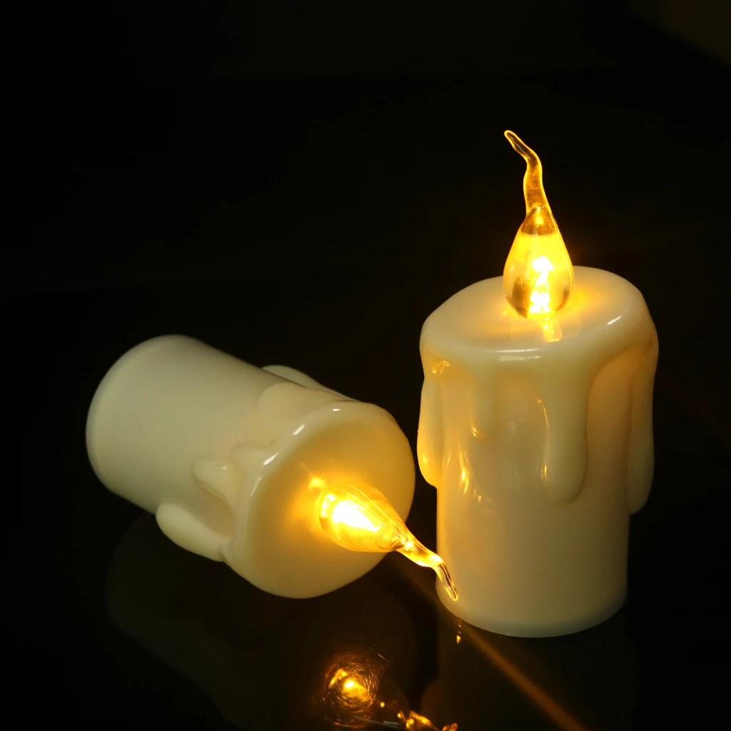 Flameless LED Candles Electric Tea Light Taper Candles for Dinner Wedding Party Centerpiece Decoration