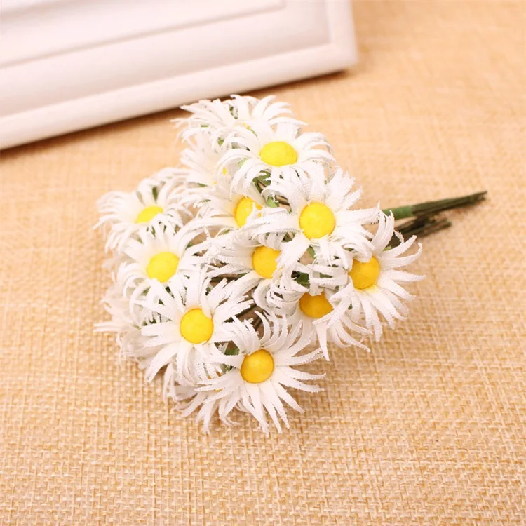 10Pcs Mini Daisy Artificial Flowers Bouquet Scrapbooking Flower DIY UULK 10Pcs Mini Daisy Artificial Flowers Bouquet Scrapbooking Flower DIY UULK