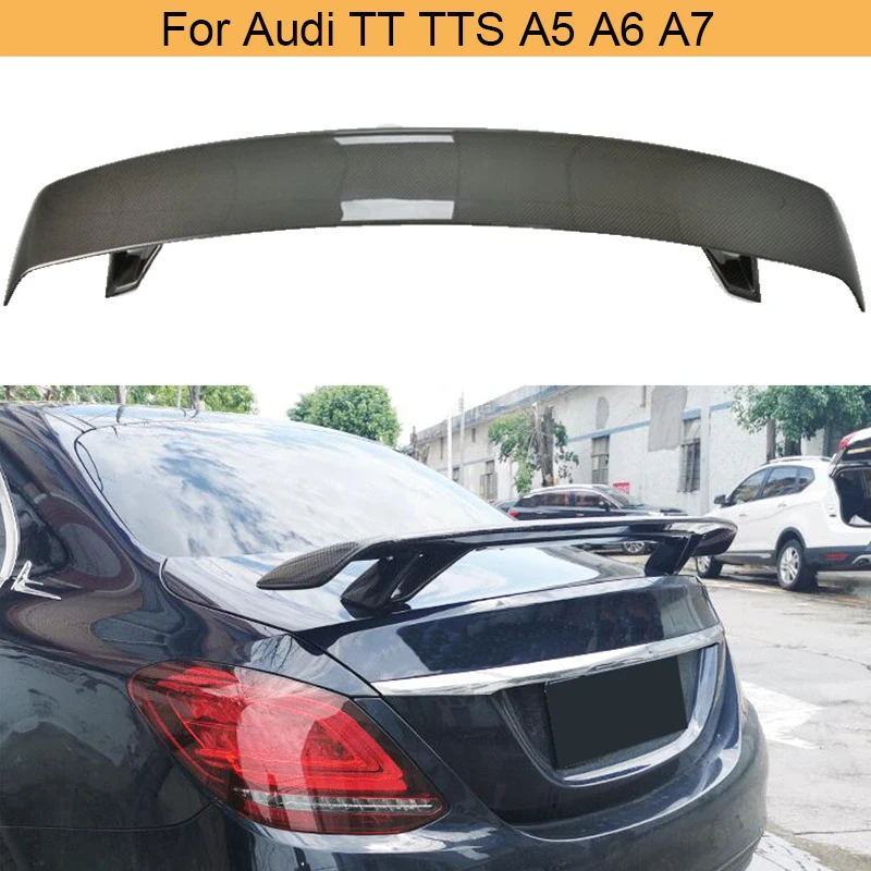 Карбоновый спойлер заднего багажника крыла для Audi A5 A6 A7 S7 RS7 седан TT TTS купе 08 11