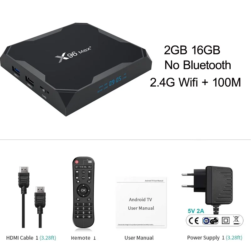 2G 16G X96Max+ Smart tv BOX. Android 9,0 поддерживает 4 ГБ/8 ГБ/16 ГБ/32 ГБ/64 ГБ TF 2,4G и 5G Wifi мини-приставка. BT1000M 4K медиаплеер - Цвет: 2G 16G