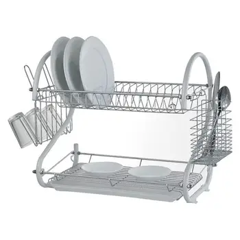 

New Kitchen Dish Drainer Drying Rack Holder Plates Cup Tableware Bowl Shelf Basket kitchen shelf organizer dish drying rack