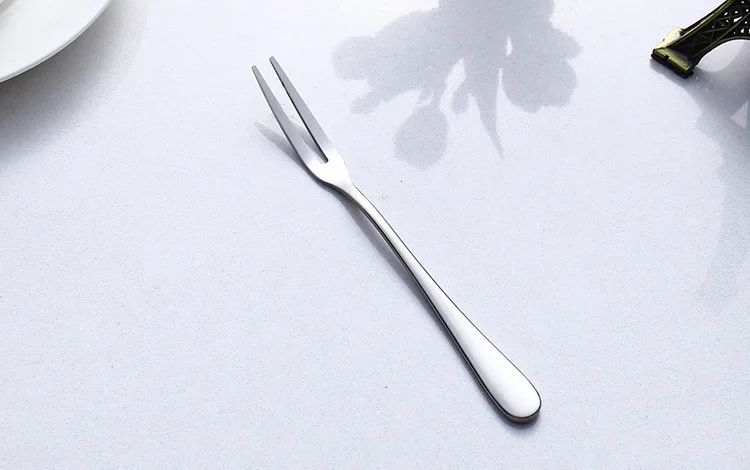 Creative Stainless Steel Fruit Fork Set Fruit Stick Cake Dessert Fork Spoon Korean Style Fashion Family Party