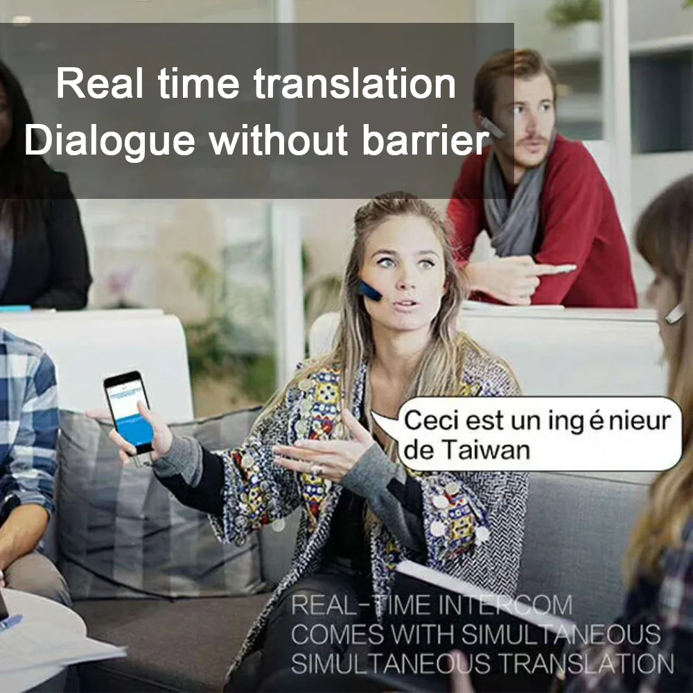 Intelligent 25Languages instant portable translator earphone voice device smart Wireless bluetooth earphone Dropshipping