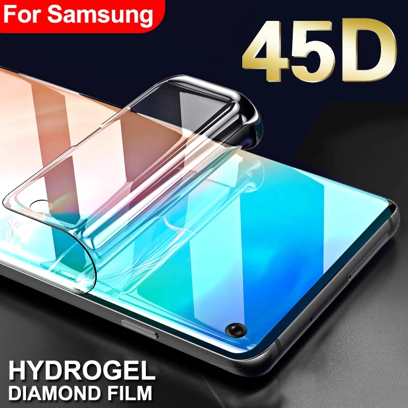 

45D Protective Hydrogel Film on for Samsung galaxy S8 S9 S10 Plus S10e Screen protector on Galaxy S6 S7 edge Note 8 9 Not Glass