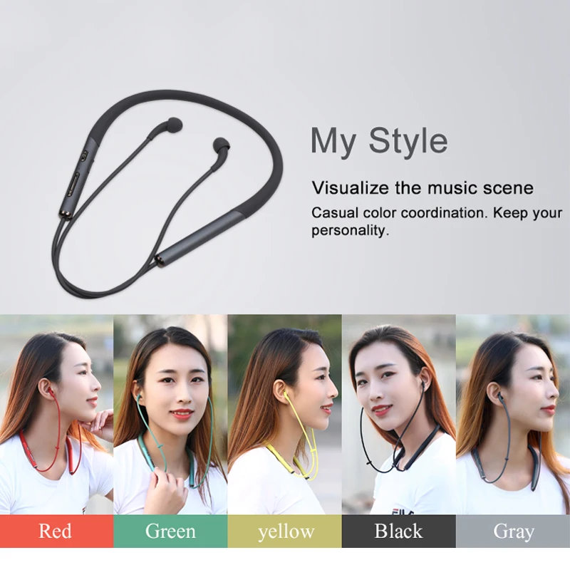 

feed me Wireless BT Earphone Air Conduction Multi-color Sport Headphones Bluetooth Earphones Running for Smartphones