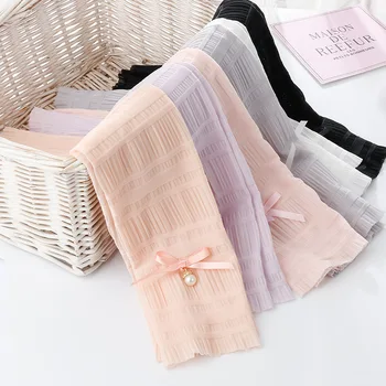 

Ice Silk Sunscreen Sleeves Pearl Net Red Ice Sleeves Bow Driving Sleeves Outdoor Riding Sports Protection Spring and Summer