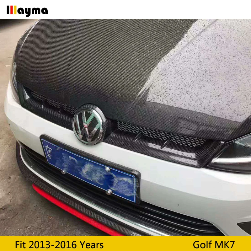 Aspec стильная Решетка переднего бампера из углеродного волокна для VW golf 7 Rline GTI 2013- MK7 R CF стильная решетка(не подходит для golf 7,5