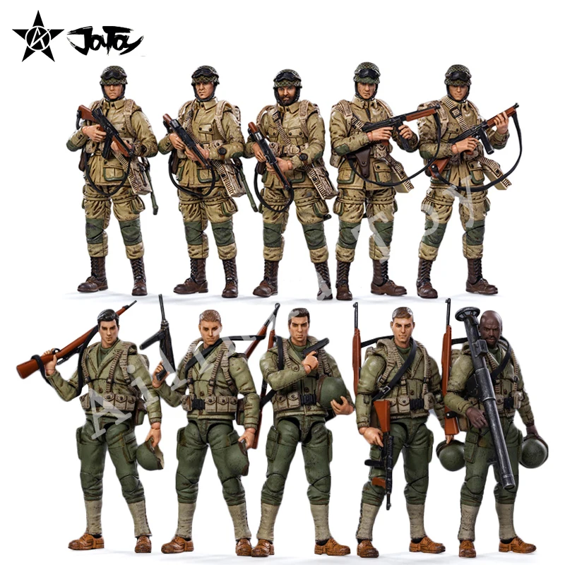 Экшн фигурка JOYTOY 1/18 3 75 (2 компл./лот) USMC времен Второй мировой войны/Коллекционная