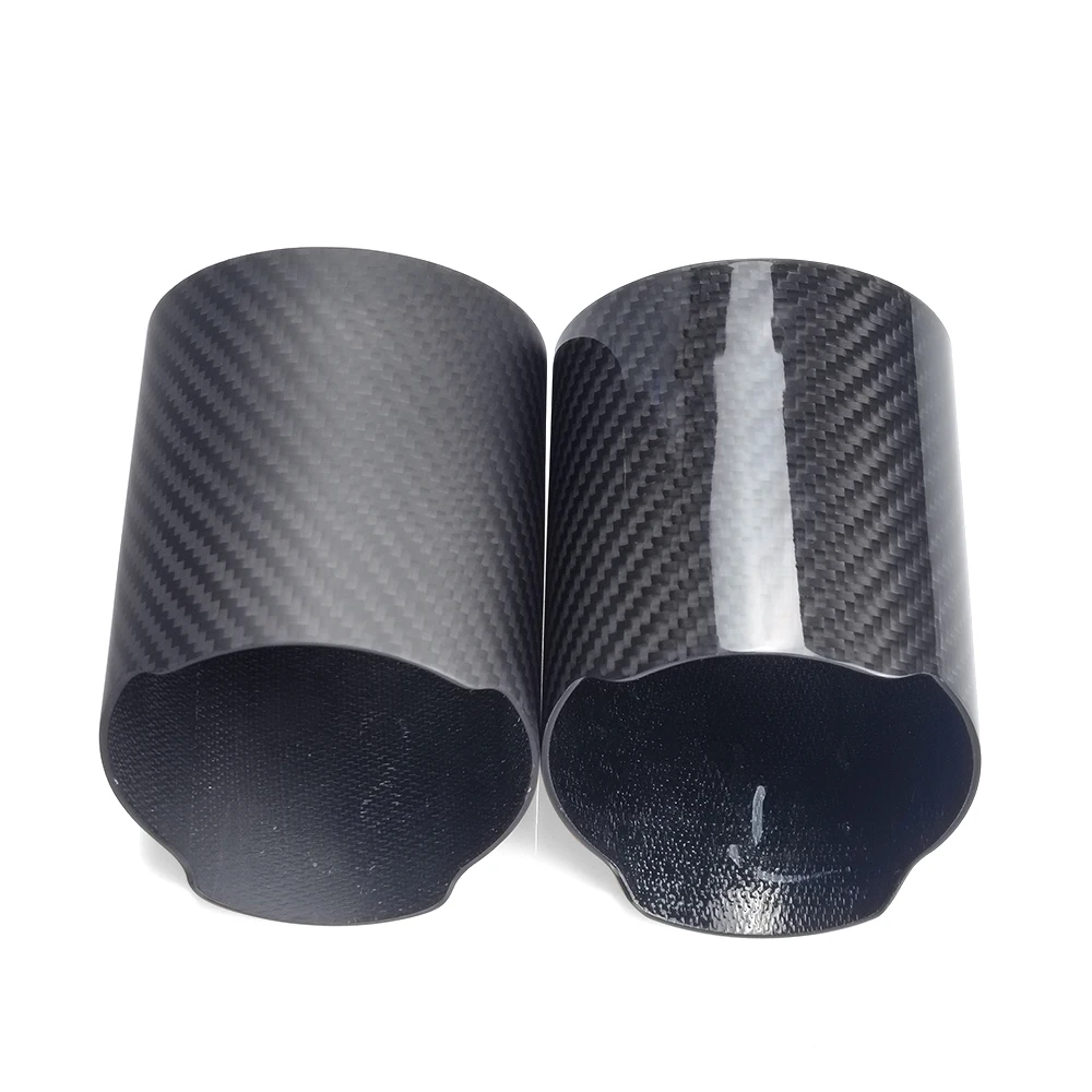 1 Piece Carbon Fiber Exhaust Muffler Tip Cover Car Universal Straight Flange Pipe Case Housing