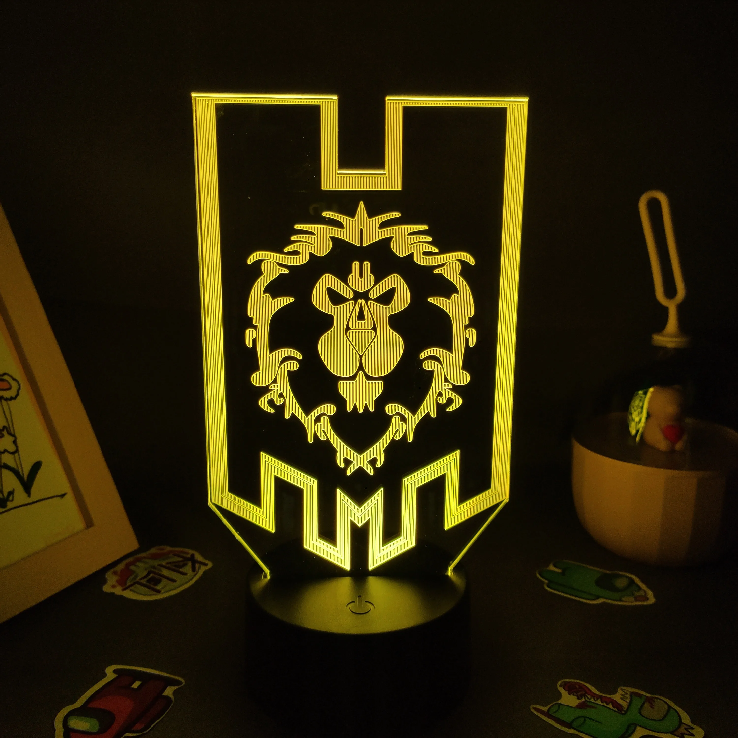 Игровой флаг World of Warcraft лампа 3D светодиодный RGB Ночной светильник крутой подарок