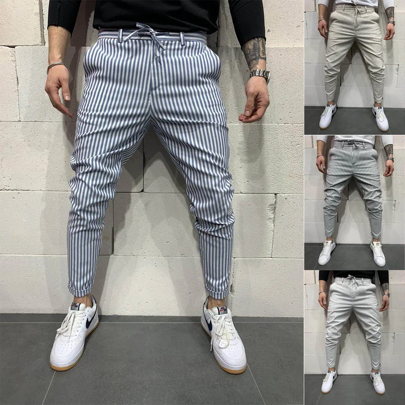 

2020 cross-border new feet slacks with striped pants amazon speed sell hot style