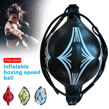 

Fitness Equipment Punch Bag PU Leather Hanging Double End Reflex Training Gym Inflatable Boxing Speed Ball Workout Adults
