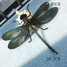 Компьютерная вышивка стрекозы ткань с джинсами, пальто, заплатки и платья, патч и патч