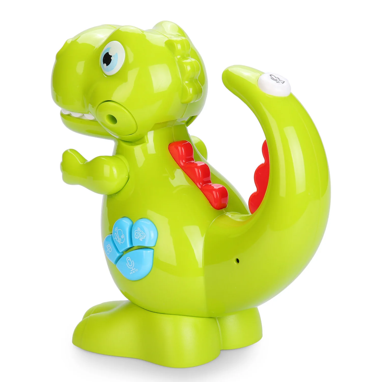 Игрушка-динозаврик Happy Baby "REXY", музыкальная, с функцией записи голоса, зеленая