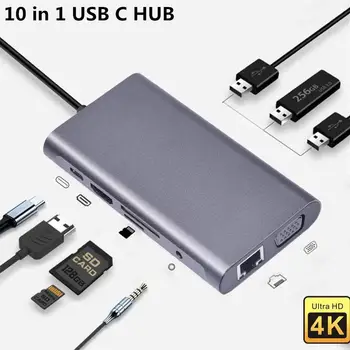 

USB C HUB Type C Hub To 4K HDMI VGA Adapter USB 3.0 Hub Dock For MacBook Pro Huawei Mate 30 USB-C Splitter 3.1 Multi USB Hub