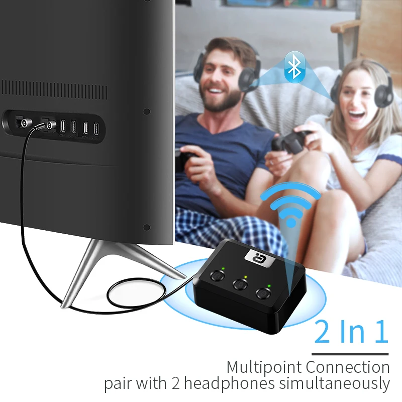 AptX HD ll низкая задержка оптического аудио Bluetooth 5 0 передатчик для двойных