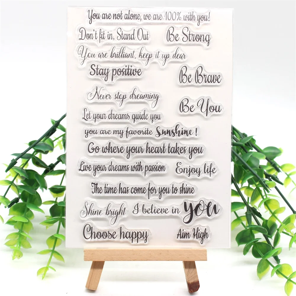 KSCRAFT позитивная речь прозрачный силиконовый штамп/печать для DIY