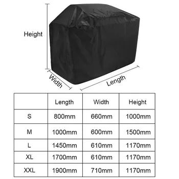 

New Bache Barbecue Black Waterproof BBQ Cover Outdoor Rain Grill Barbacoa Anti Dust Protector For Gas Charcoal Electric Barbe