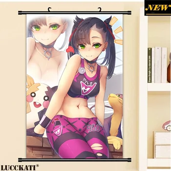

40X60CM Pokemon sword and shield sexy loli cameltoe animal ears Marie Rurina cartoon anime wall scroll poster canvas painting