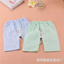 Крутые летние новые стильные штаны с рисунком, в случайном порядке, летние штаны с открытым сидением милые детские штаны с открытым сидением в Корейском стиле