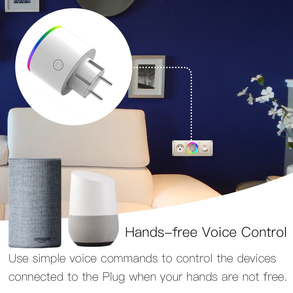  WiFi Smart Plug Outlet Wireless Power Socket Smart Life/Tuya App Remote Control Work with Alexa Goo - 4000252267462