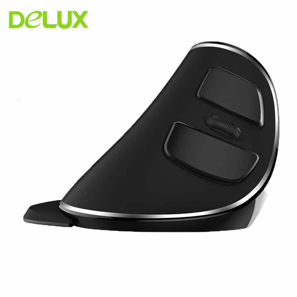 Vertical sem Fio Ratos para Computador Delux Mais Ergonômico Mouse Computador Gaming Mause Usb Óptico 1600 Dpi 6 Botões Portátil Macbook M618