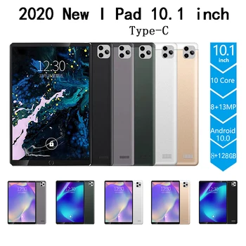 

2020 New 10.1 inch Tablet PC T6 Android 9.0 WiFi Dual SIM Cards 4G LTE Phone Call Tablets 16GB ROM FM GPS