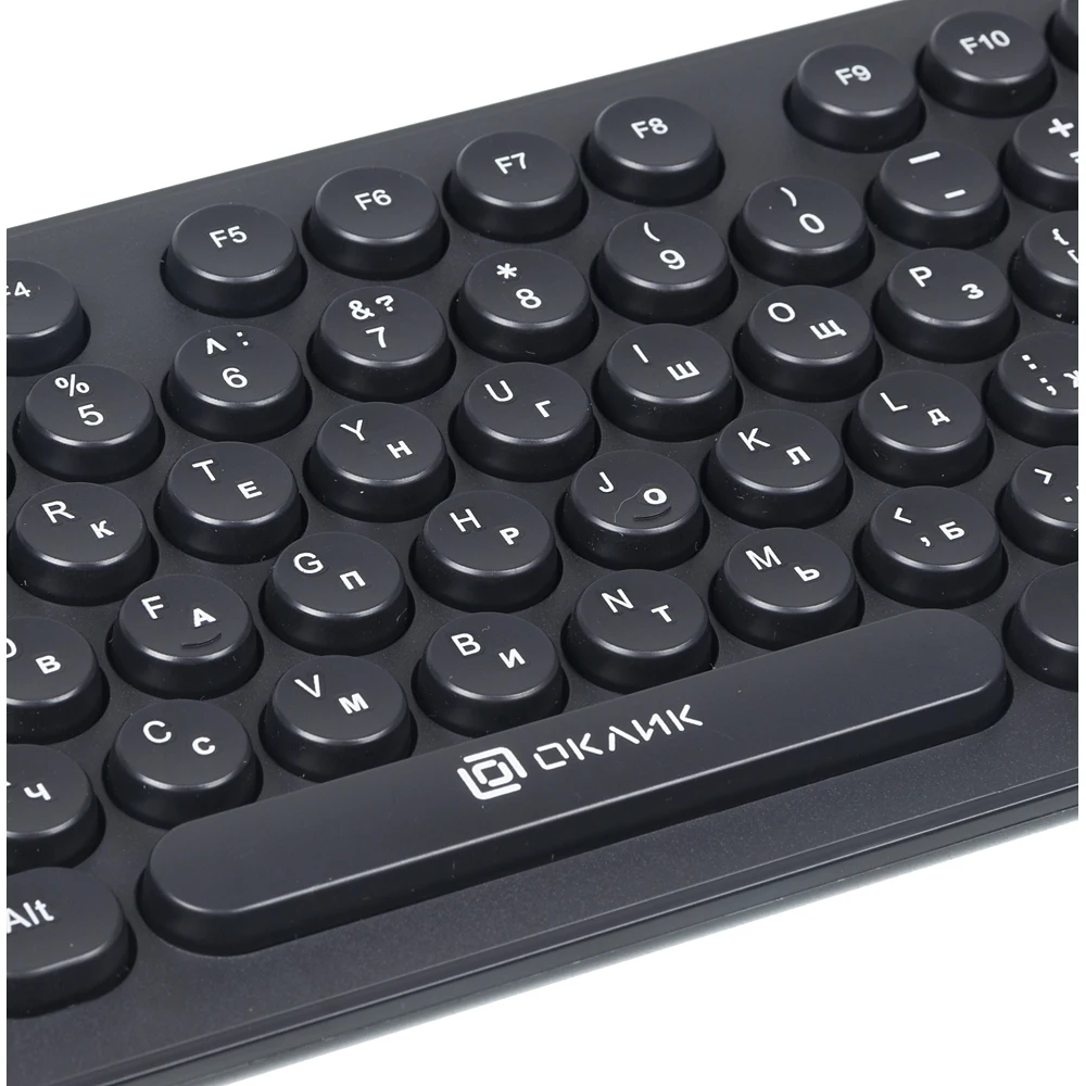 Клавиатура Oklick 400MR черный USB slim Multimedia