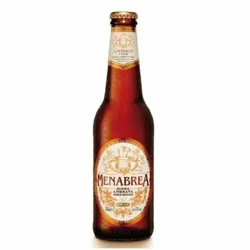 

24 botellas CERVEZA MENABREA AMBRATA 330 ML.