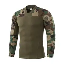 Мужская футболка с v-образным вырезом и длинным рукавом, армейская армия, солдатики, камуфляжная тактическая футболка camisetas hombre XXL