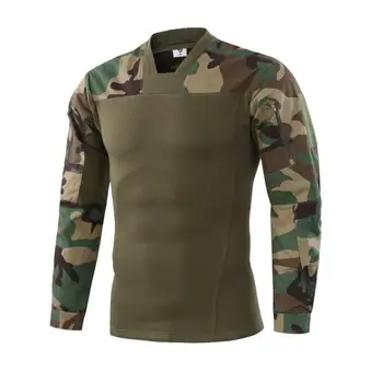 

Man Finshing T-shirt V-neck Long Sleeve Combat Men Army Military Soldiers Force Camouflage Tactical T-shirt camisetas hombre XXL