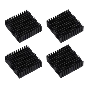 

40x40x10mm Black Radiator Aluminum Heatsink Extruded Profile Heat Dissipation Electronic,3d Printer Part (Pack Of 4)