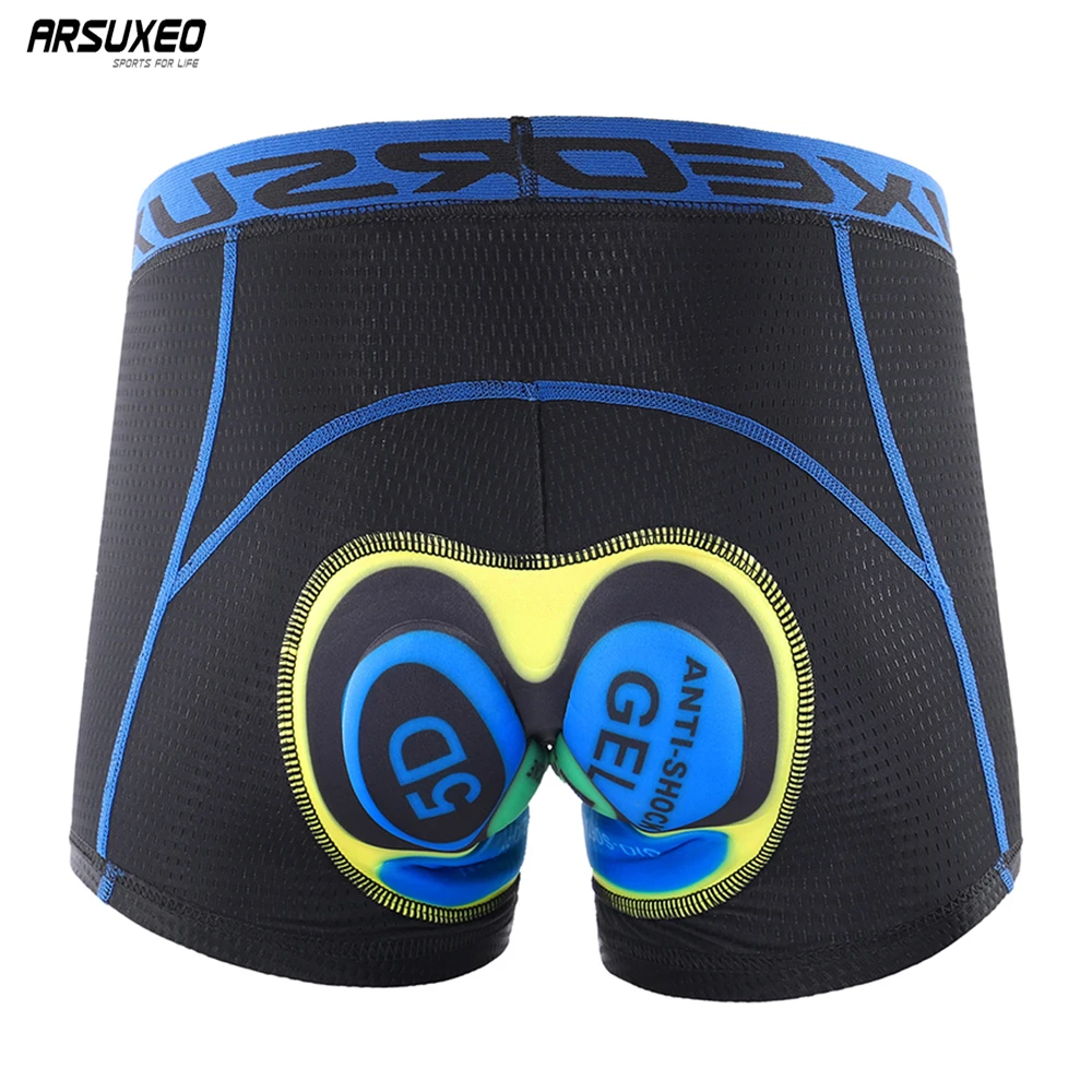 ARSUXEO Men Women Upgrade Cycling Underwear 5D Gel Pad Cycling Shorts