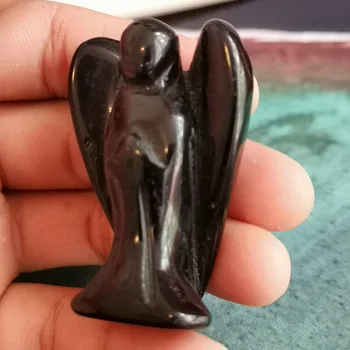 

On!!!!!Natural obsidian quartz crystals, beautiful obsidian crystals hand-carved angel wings