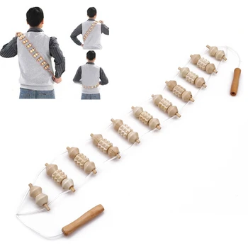 

1pc Wooden Back Roller Triangle Multi-Effect Manual Pull Massage Veins Active Relaxation Massage Tool For Body Shoulders Back