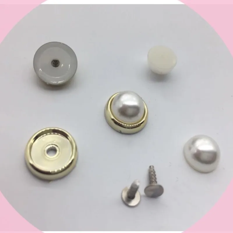 Золотая Серебристая НИЖНЯЯ имитация заклепок полукруглая жемчужная бусина