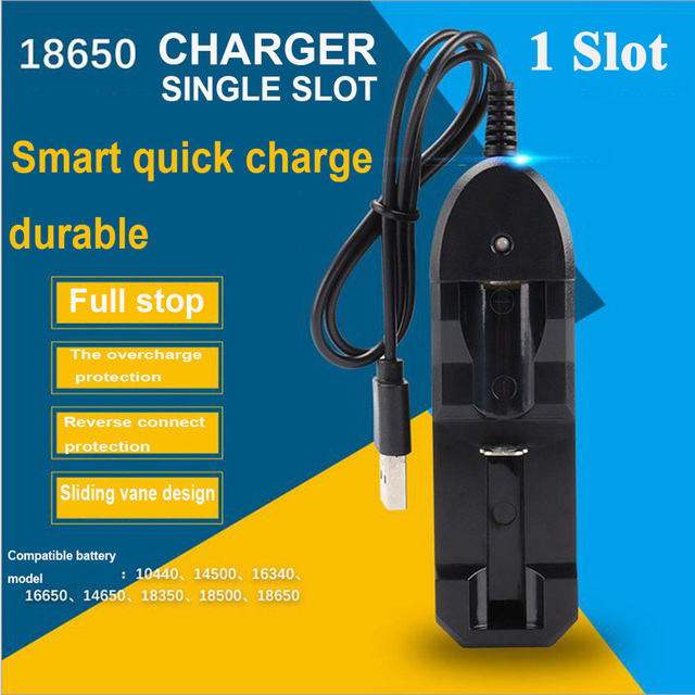 Battery Charger for Rechargeable Batteries 10440 18350 18650 16340 16650 3.7V Rechargeable Lithium Battery Charger