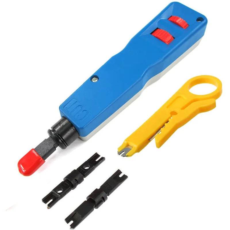 

Punch Down Impact Tool,Blade Network Wire Punch Down Installation Cut Tools for RJ45 Jack Cable Cord Wire Stripper