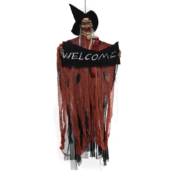 

Halloween Festival Ghost Pendant Voice-Controlled Party Horror Witch Hanging Ornament Gift for KTV Bar Secret Room new
