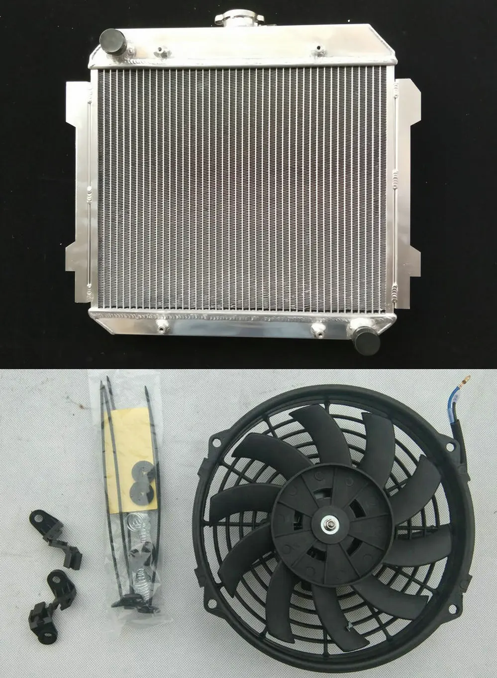Новый алюминиевый радиатор для Ford Капри RS / Escort Superspeed MK1 Essex V6 2 6/3.0L и Fan SA SB SC |