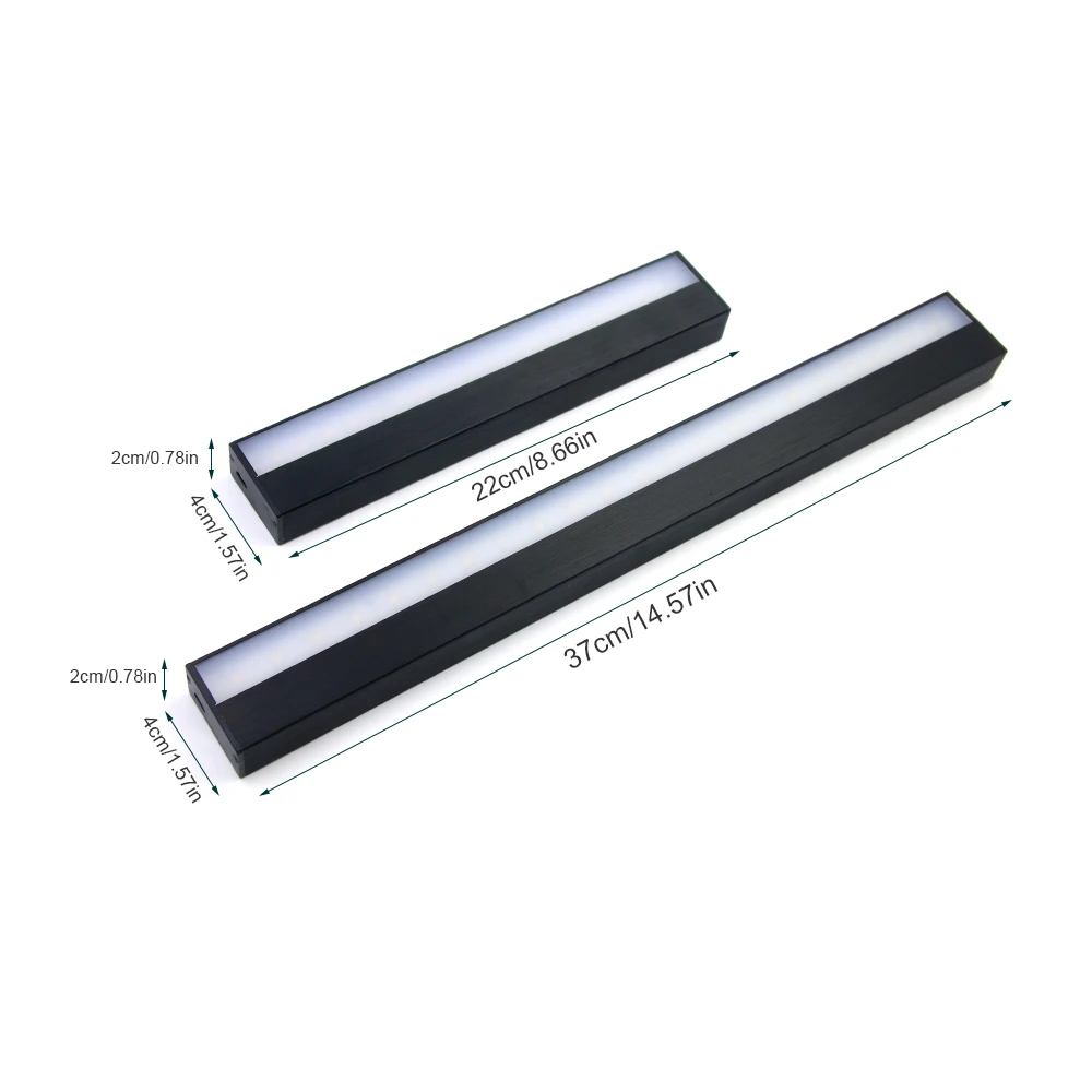  Long Strip Motion Sensor Night light Recharge Dimmable Touch Switch Wall lamp For Bedroom Hallway C - 4000172960286