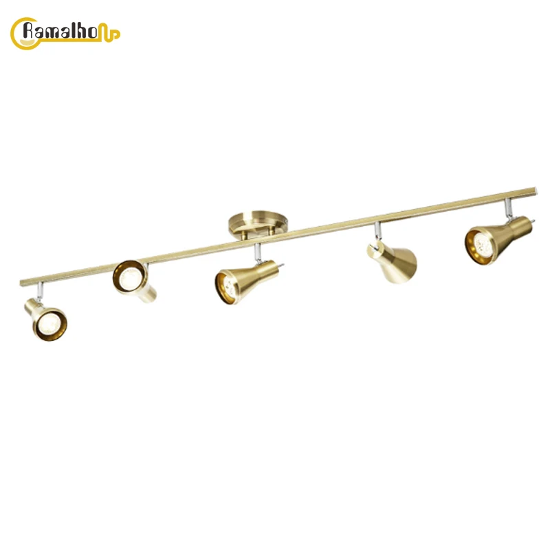 

Commercial Shop Exhibition Light Imitation Copper LED Spotlight Industrial Loft Spotlights Ceiling Lighting Fixture Limelight