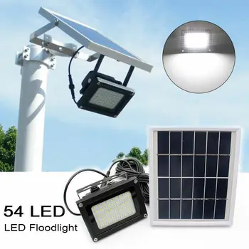 

10W Solar Flood Lights 54 LED Outdoor Solar Lamps IP65 Waterproof Security Light for Garden Yard Garage Lawn Fence Wall Lamps