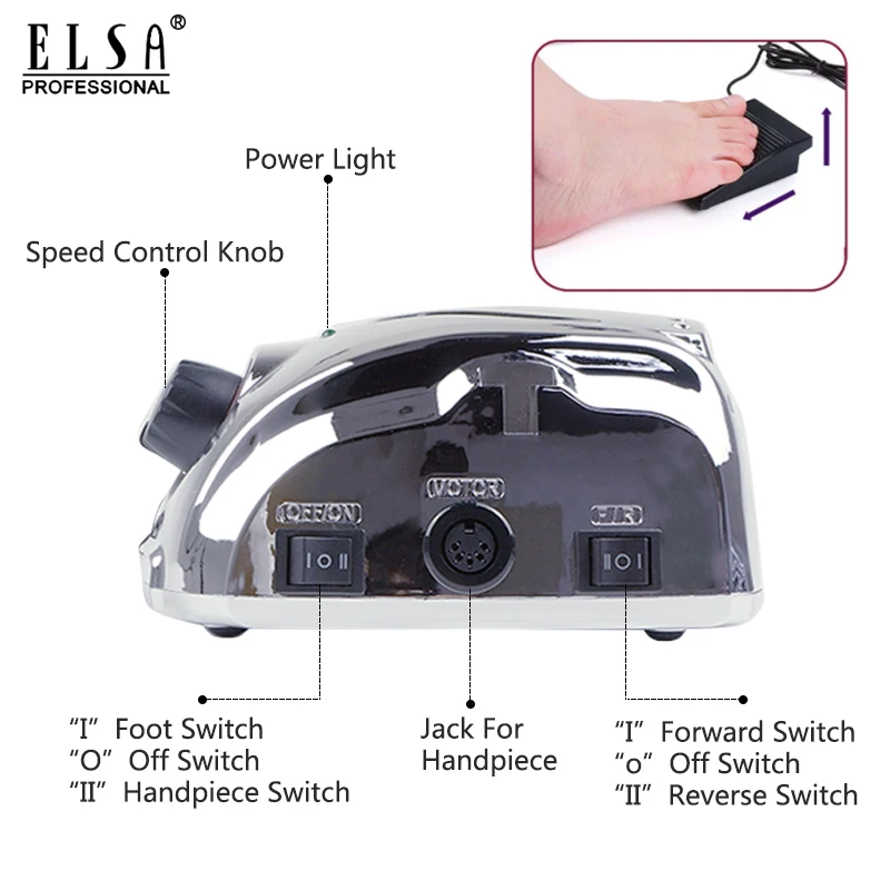 Kaufen Professionelle Elektrische Nagel Bohrer Maniküre Set 45W 35000RPM Nagel Kunst Umrüster Nagel Bohrer Pediküre Nagel Datei Polieren werkzeug