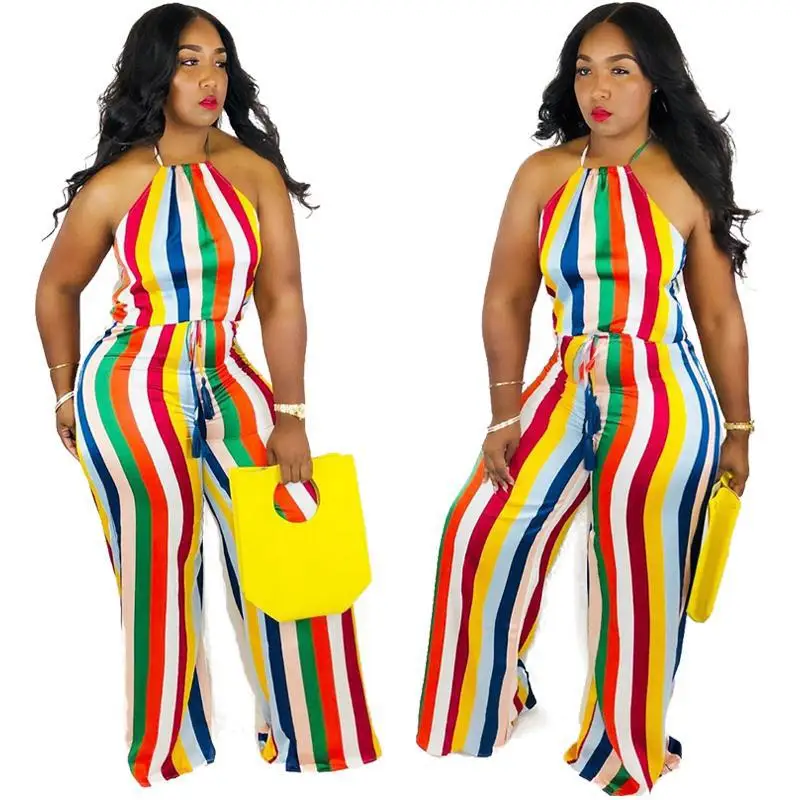 C889 EBay новый стиль женское платье Европа и Америка Артикул Радуга Onesie женское платье широкие ноги платье женская